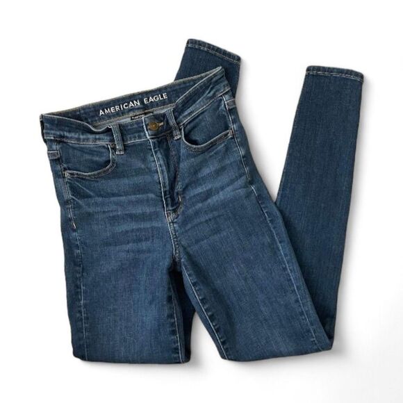 AMERICAN EAGLE Super High Rise Jegging, Size 4 - Picture 2 of 6